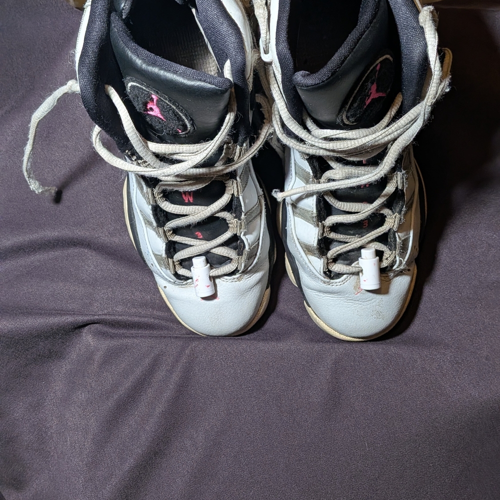 Stylish Kids Sneakers in Black, White, and Pink